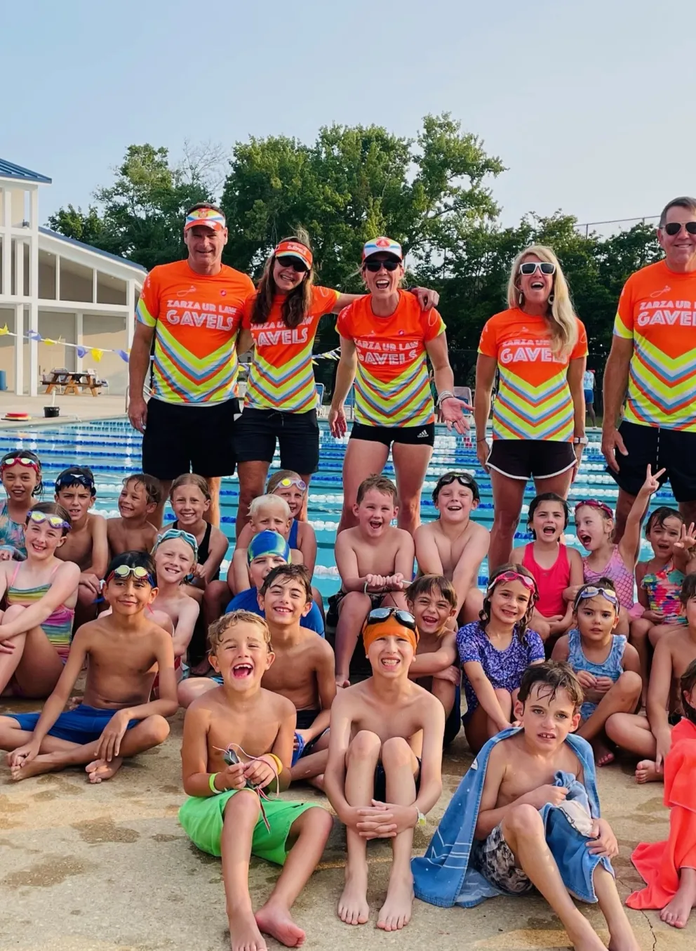 Zarzaur Gavel Tri Team coaches Y youth swimmers