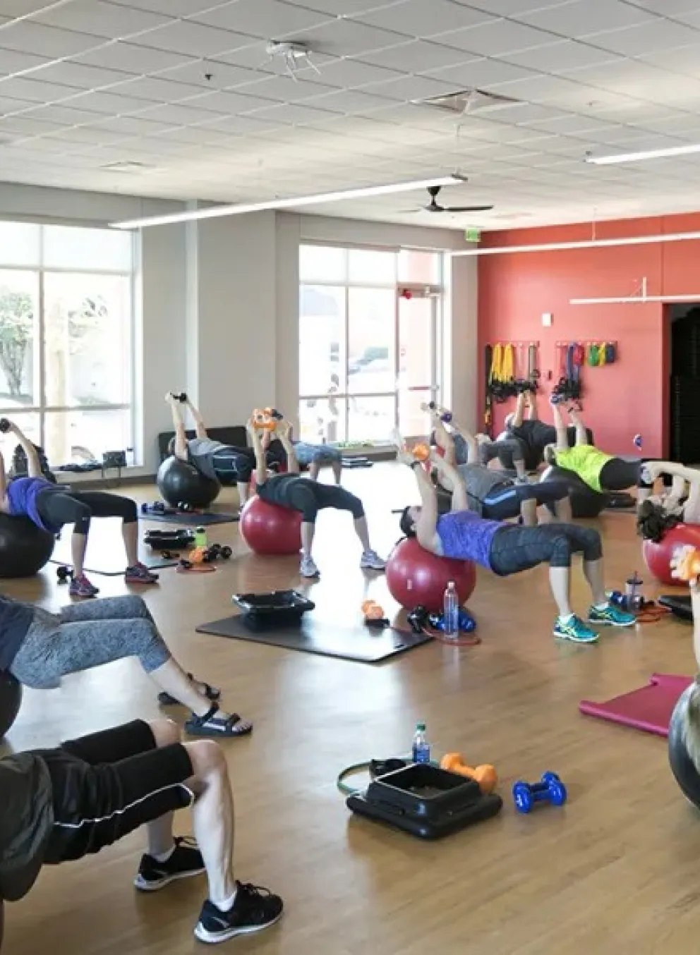 group fitness ball workout