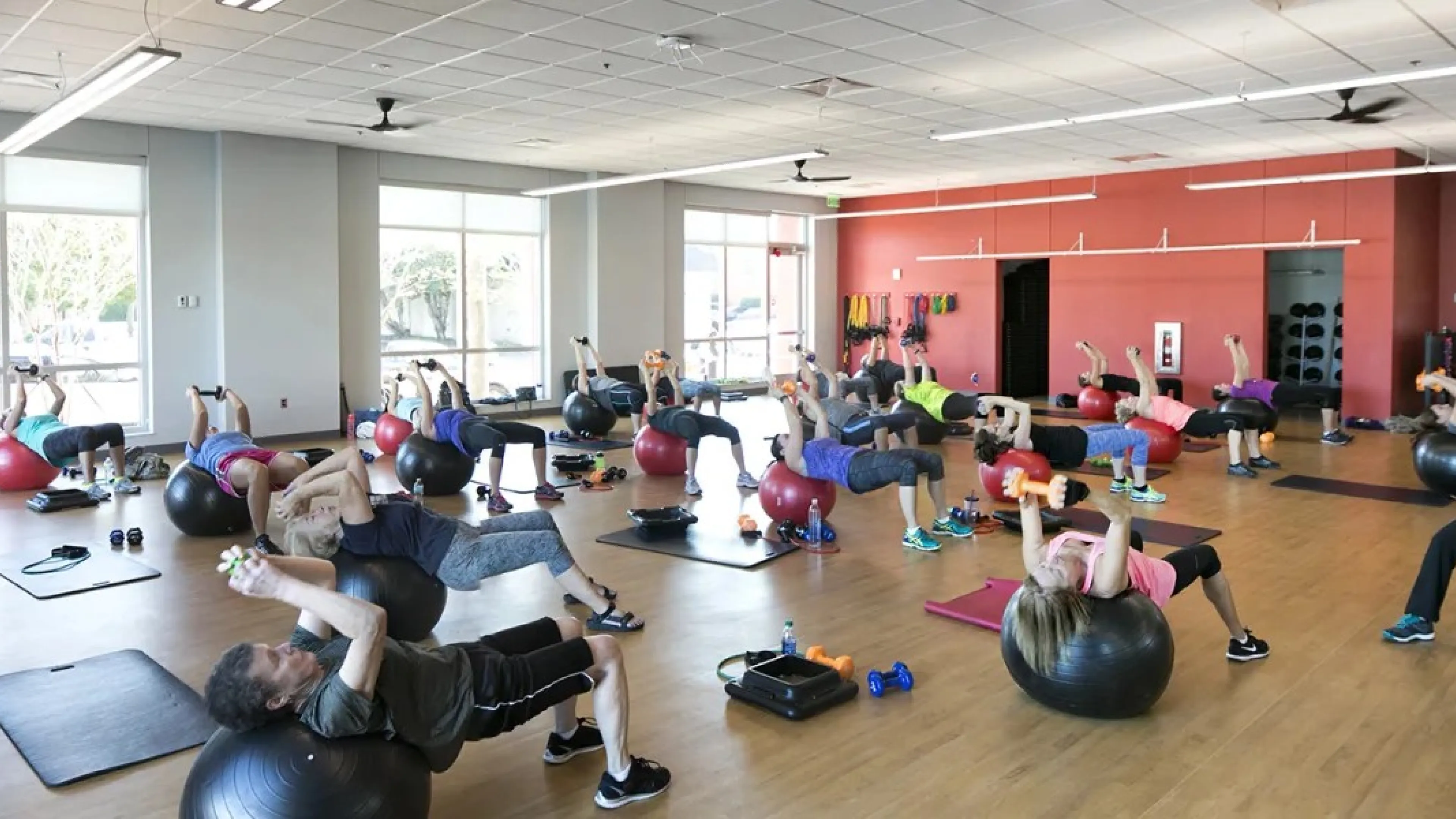 group fitness ball workout